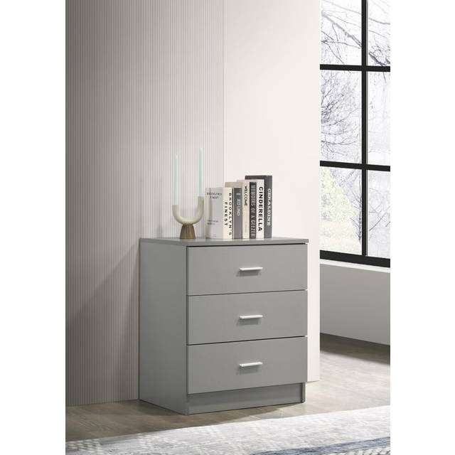 Timber Art Design UK Rio Costa 3 Drawer Bedroom Chest of Drawers with Stylish Metal Handles & Runners Storage Organiser Unit for Hallway Living Room
