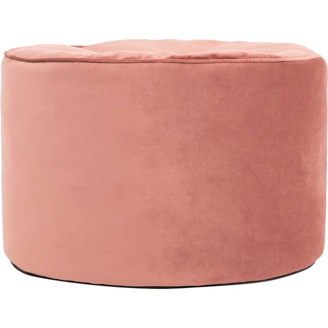 icon Milano Velvet Bean Bag Pouffe, Dusk Pink, Large Pouffe Footstool with Filling Included, Footrest, Bedroom, Living Room, Living Room Furniture