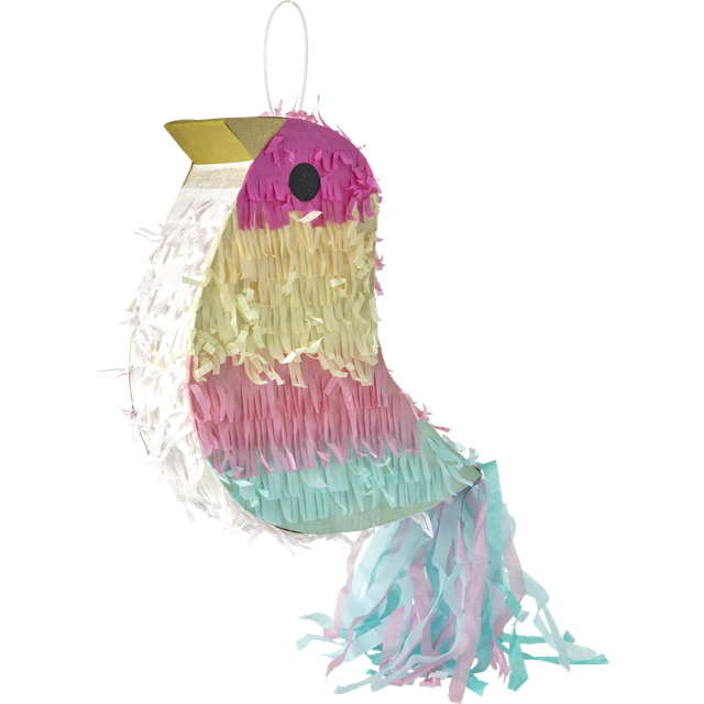 Rice Pinata In Bird Shape Pink Yellow Blue Large
