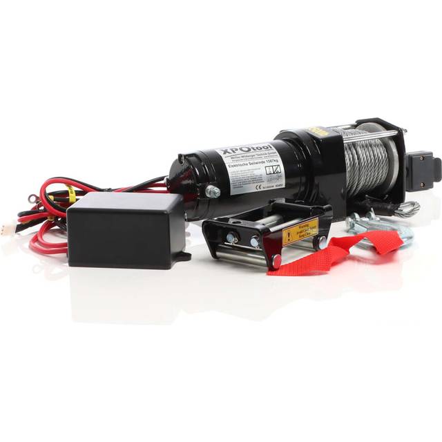 XPOtool Electric Cable Winch 1587kg 12V Winch Haulage with 10.5m Steel Cable 1hp Motor Winch Offroad