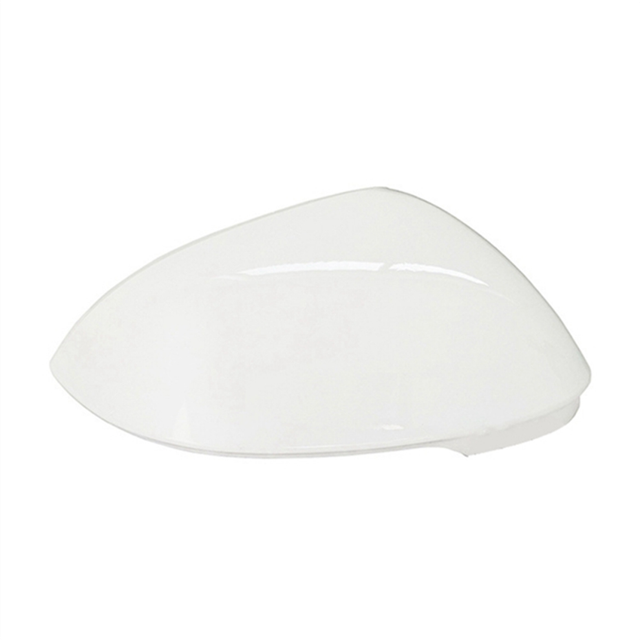 Car White Rearview Side Glass Mirror Cover Trim Shell for Right
