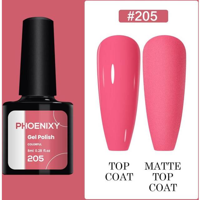 (205) PHOENIXY 8ml Gel Nail Polish Sequins Soak Off UV Gel Semi Permanent Varnish Colorful Nail Gel Polish DIY At Home Nail Art Polish