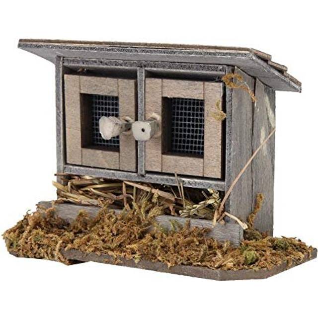 1/12 Garden Miniature Chicken Coop Hen House for Doll House Accessories Dolls Playset Wooden Figures Set The Gifts for Children