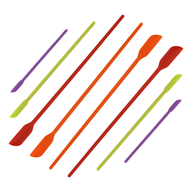 Mini Silicone Spatulas, 8 Pack Small Silicone Makeup Spatulas Last Drop Spatula Scrapers Mini Jar Scraper for Kitchen