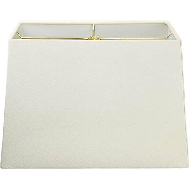 Royal Designs Rectangle Hard Back Lamp Shade, Linen Eggshell, (7x14) x (9x16) x 11
