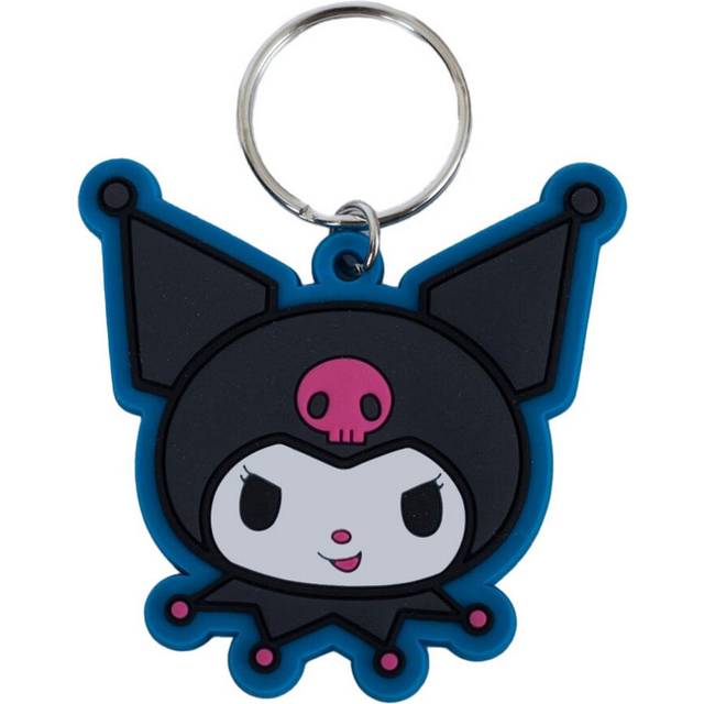 Sanrio Smile PVC Kuromi Keyring 60mm x vit/svart