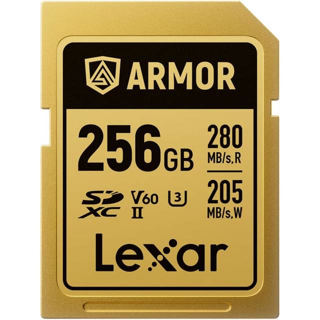 Lexar Professional Gold Armor SD Card UHS-II V60 R280/W210 MB/s IP68 – 256GB