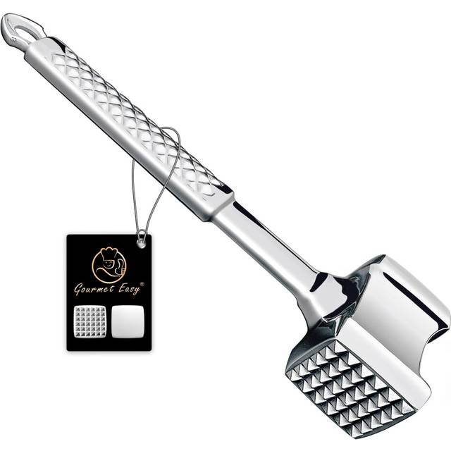 Meat Tenderizer Mallet Stainless Steel, Premium Meat Hammer Tenderizer, Kitchen Mallet for Chicken, Conch, Veal Cutlets & Beef, Steak Pounder