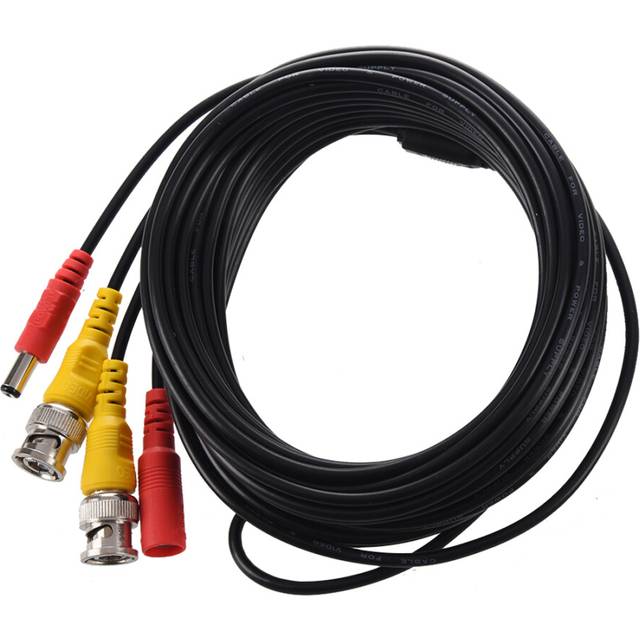 10m 33ft Security Video/ Power Cable BNC + Plug Combination for CCTV Camera