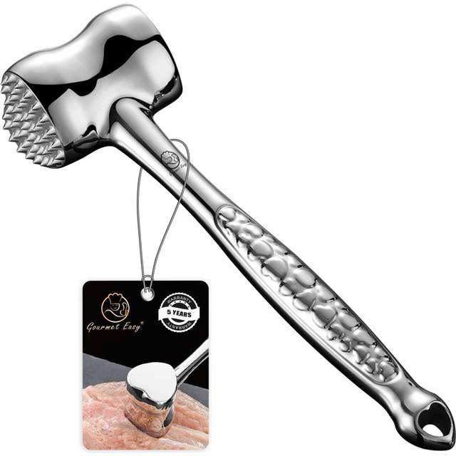 Meat Tenderizer Mallet Stainless Steel, Meat Hammer Tenderizer with New Heart Design, Kitchen Mallet for Chicken, Veal Cutlet, Steak Pounder