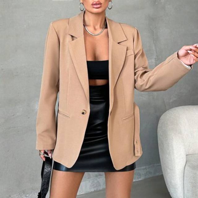 SHEIN Tie-Up Blazer With Tiny Belt Detail
