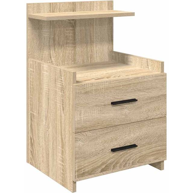 vidaXL Bedside Cabinet with 2 Drawers Sonoma Oak 40x36.5x62 cm - Brown