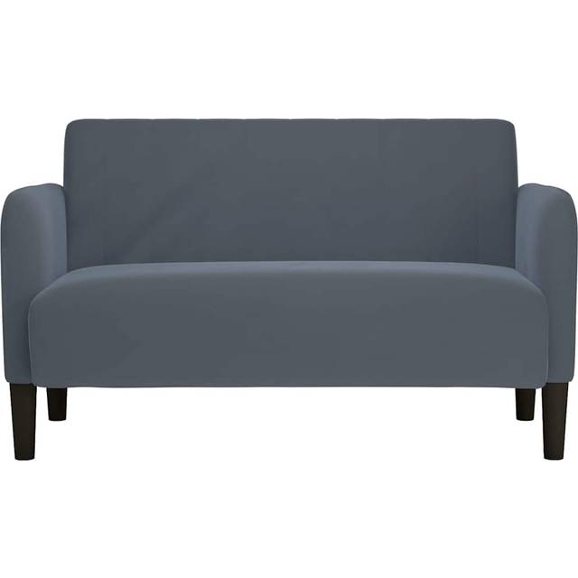 Loveseat soffa mörkgrå 109 cm sammet