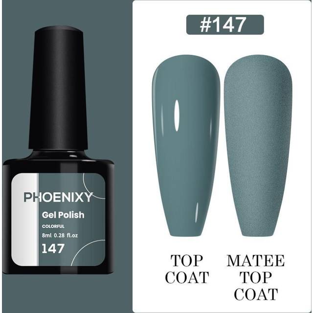 (color 47) PHOENIXY 60-Color UV Gel Nail Polish Set with Glitter, 8ML