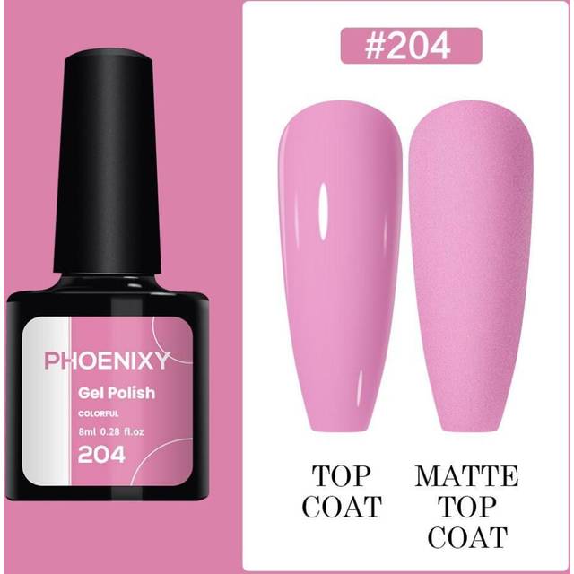 (204) PHOENIXY 8ml Gel Nail Polish Sequins Soak Off UV Gel Semi Permanent Varnish Colorful Nail Gel Polish DIY At Home Nail Art Polish
