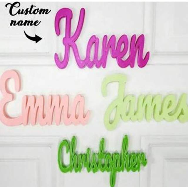 SHEIN 1pc, Custom Acrylic Name Door Plate - Personalised Nameplate For Home, Bedroom & Wall Decoration - Easy To Hang, Suitable For Christmas, Thanksgiving,