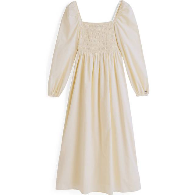 Voile Square Neck Midi Dress