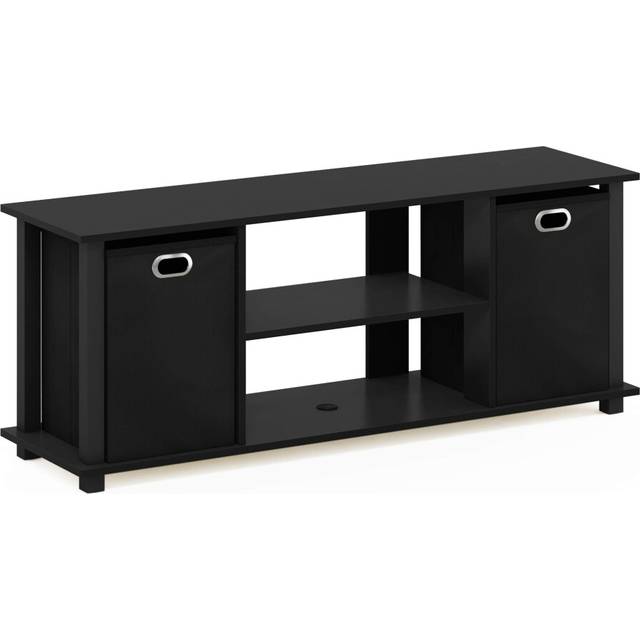 FURINNO TV Entertainment Center, 13054BK/BK, Black/Black, one size, 105.92 (W) x 40.13 (H) x 29.72 (D) cm