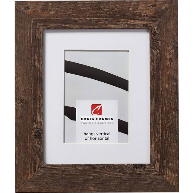 Craig Frames American Barn  11 x 17 Inch Faux Barnwood Picture Frame Matted to Display an 8 x 12 Inch Photo  Farmhouse Grey