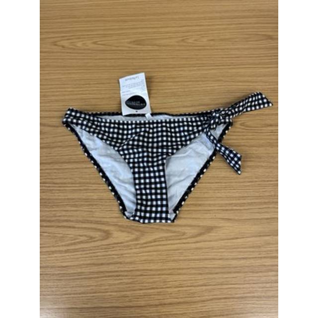 La redoute women's black/white checked tie bikini bottoms, uk size 10