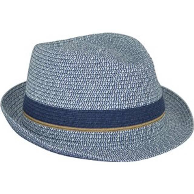 Mens men's straw trilby with contrast trim by chums