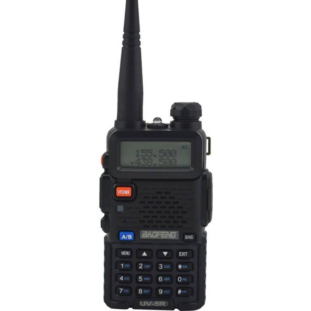 (black, EURO) Baofeng Walkie TalkieDualband Two Way Radio VHF/UHF 136-174MHz & 400-520MHz FM Portable Transceiver with Earpiece
