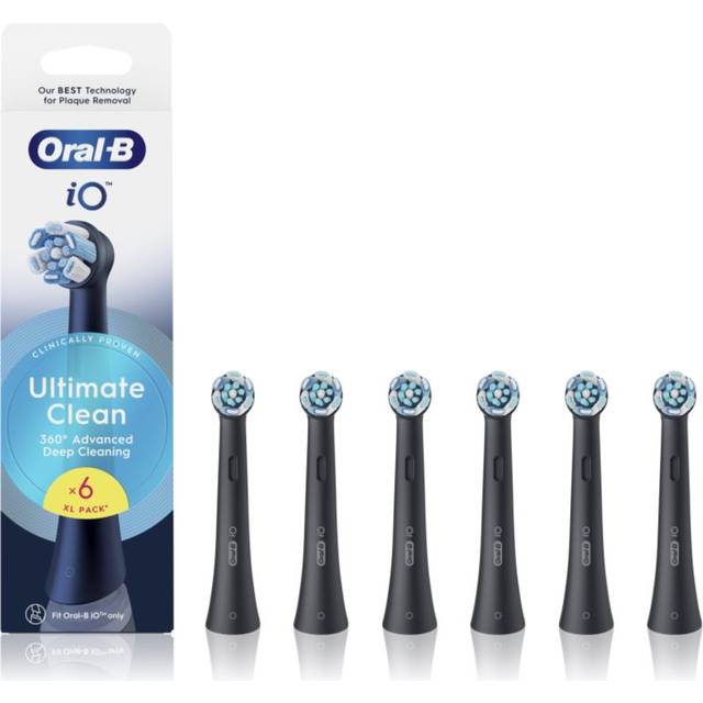 Oral B iO Ultimate Clean Ersättningshuvuden för tandborste Black 6 st.