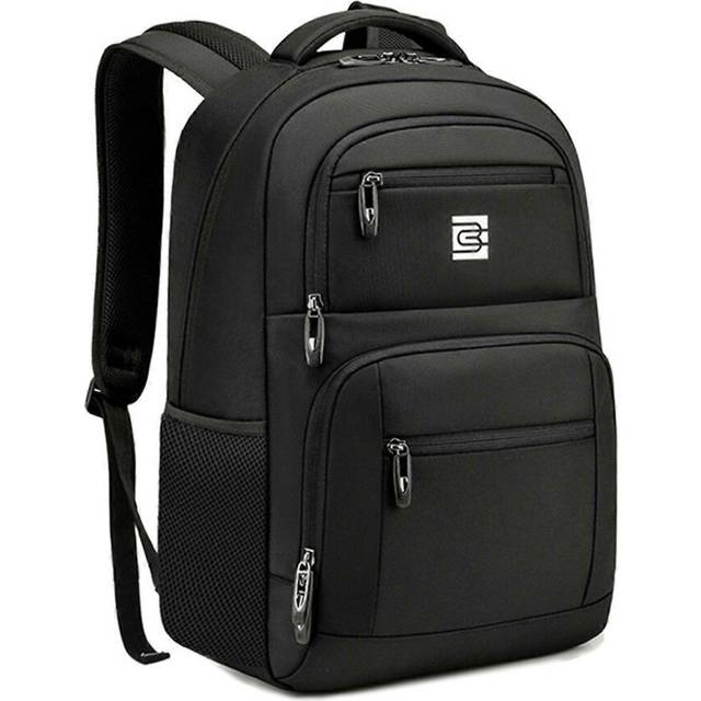 (Black, One size) Carry On Backpack, Flight Approved Travel Backpack for Men Women, Expandable Water-resistant 17Inch Laptop Backpack, Casual Daypack