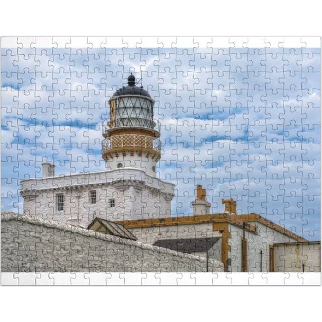 (Kinnaird Head Castle Lighthouse=7438) Jigsaw Puzzle Wooden 300-Piece for Adults Kids Seniors- Home Decor Family Activity Game Wall Art 38x26cm / 15x1