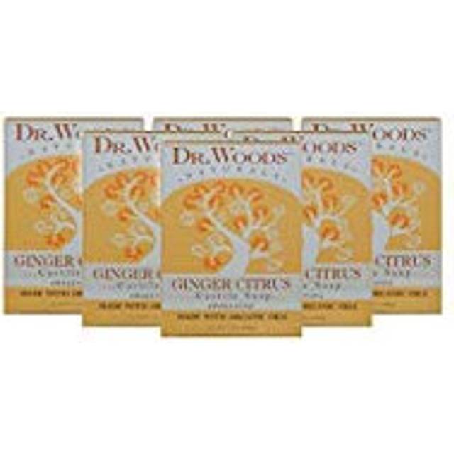 Dr. Woods Ginger Citrus Bar Soap with Jojoba Oil & Organic Shea Butter  5.25 Ounce (Pack of 6)