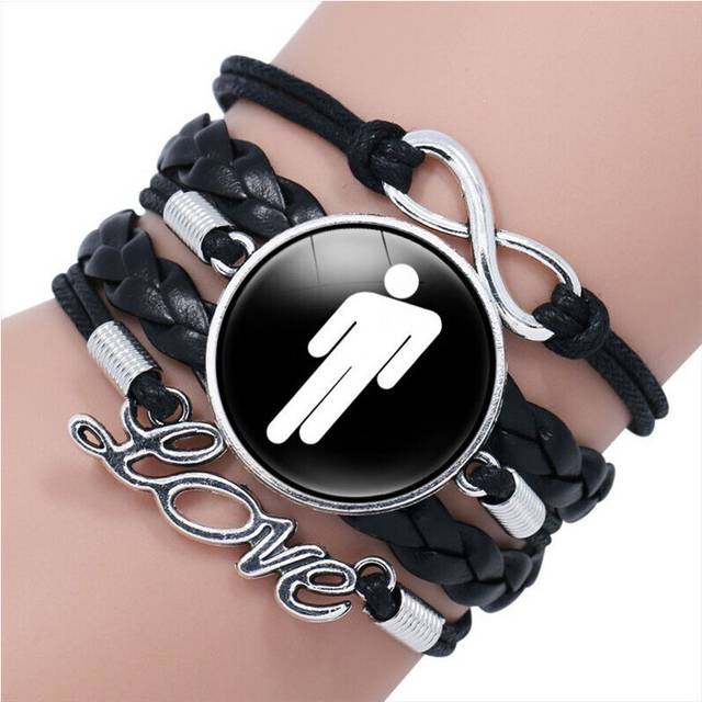 (01) Billie Artistic Eilish Handmade Gemstone Bracelet Fashionable Cartoon Style Unisex