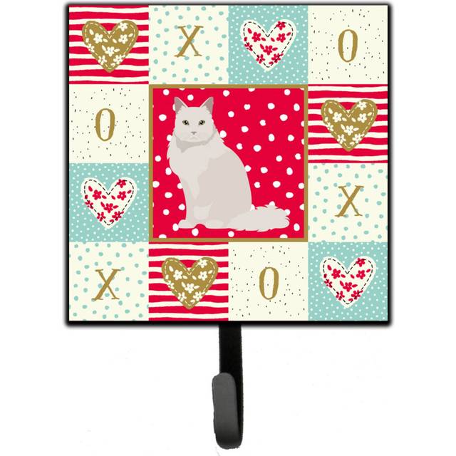 """""Caroline's Treasures Chantilly Tiffany Cat Love Leash or Key Holder hooks  Multicolor"""""
