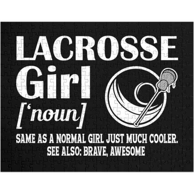 (Funny Lacrosse Girl Gift Womens LAX Player Coach =5777) Jigsaw Puzzle Wooden 300-Piece for Adults Kids Seniors- Home Decor Family Activity Game Wall