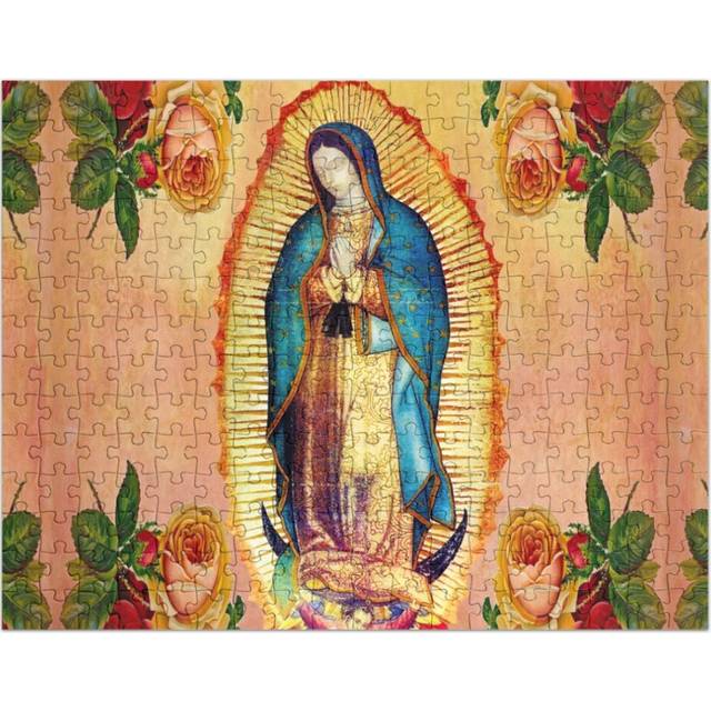 (of Our Lady of Guadalupe Virgin Mary and Roses=5487) Jigsaw Puzzle Wooden 300-Piece for Adults Kids Seniors- Home Decor Family Activity Game Wall Art