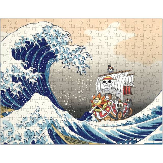 (Great wave Anime Manga The Sunny=3026) Jigsaw Puzzle Wooden 300-Piece for Adults Kids Seniors- Home Decor Family Activity Game Wall Art 38x26cm / 15x