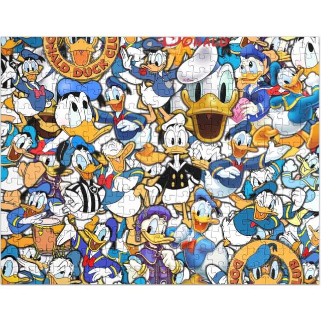 (Donald Duck Kids Funny Cartoon Ultimate Super Fine HD Collage=1732) Jigsaw Puzzle Wooden 300-Piece for Adults Kids Seniors- Home Decor Family Activit