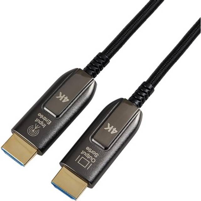 Amazon basics braided high-speed fiber optic hdmi cable, 10 m, black