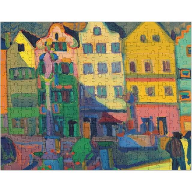 (Wassily Kandinsky - Weilheim, Marienplatz, Germany=5949) Jigsaw Puzzle Wooden 300-Piece for Adults Kids Seniors- Home Decor Family Activity Game Wall