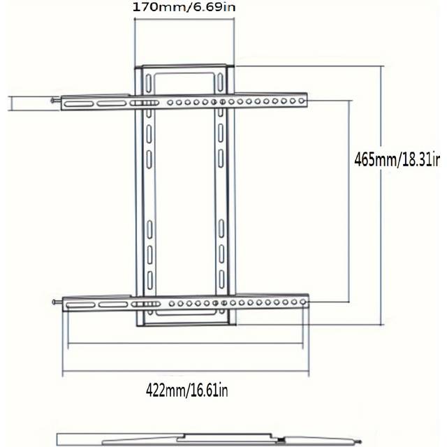 TEMU Tv Wall Bracket For 26 30 32 37 40 42 44 47 55 Inch Led Lcd With Vesa 50x50mm - 400x400mm Up To 40kg Ultra Super Strong Tv Bracket