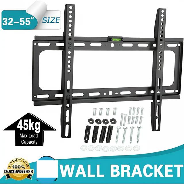 TEMU 1pc Tv Wall Mount Ultra-thin Monitor And Tablet Ideal For Christmas Decoration Sports Suitable For 14-70 Inch Lcd Bearing 25-50 Kg Is A Christmas Gift