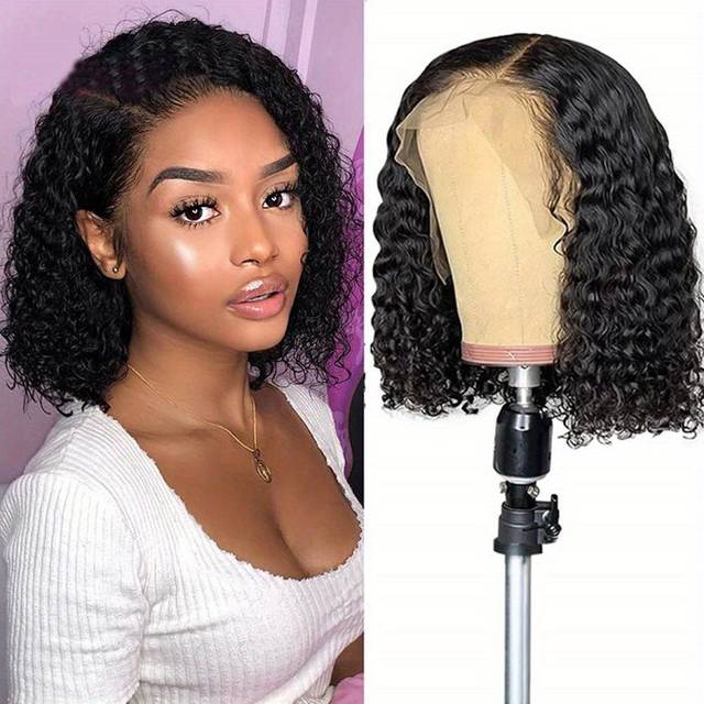 TEMU 150% Density Water Wigs Brazilian Hair Y Short Bob Wig Glueless Wigs For Women- Lasting Soft Hair Care/ Reusable/ For Hair Care And Styling