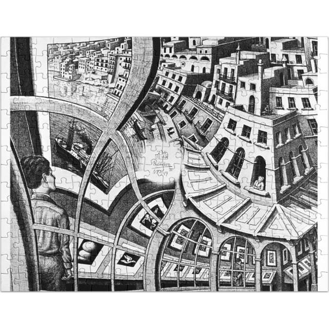 (Artwork By Maurits cornelis Escher ( 1898 - 1972 ), Netherlands=5767) Jigsaw Puzzle Wooden 300-Piece for Adults Kids Seniors- Home Decor Family Activ