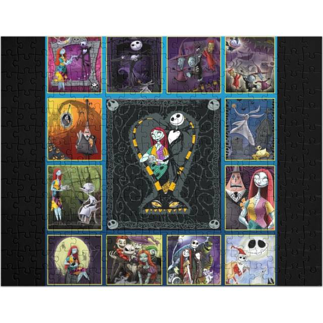 (Jack Skellington Sally The Nightmare Before Christmas=3251) Jigsaw Puzzle Wooden 300-Piece for Adults Kids Seniors- Home Decor Family Activity Game W