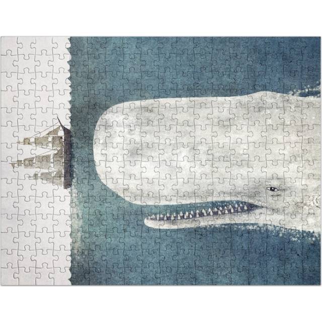 (The White Whale =712) Jigsaw Puzzle Wooden 300-Piece for Adults Kids Seniors- Home Decor Family Activity Game Wall Art 38x26cm / 15x10inch Birthday P