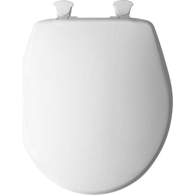 Bemis  Easy Clean Round Plastic Toilet Seat, White