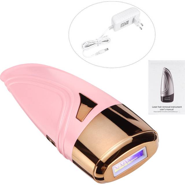 (Pink, EU Plug) 999,999 Flashes Laser Painless Permanent IPL Hair Removal Device 5 Levels Portable Face Body Epilator