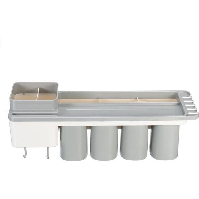 (4 Cup Toothbrush Holder) 3/4 Cups Magnetic Toothbrush Rack Strong Bearing Toothbrush Holder Toothpaste Holder