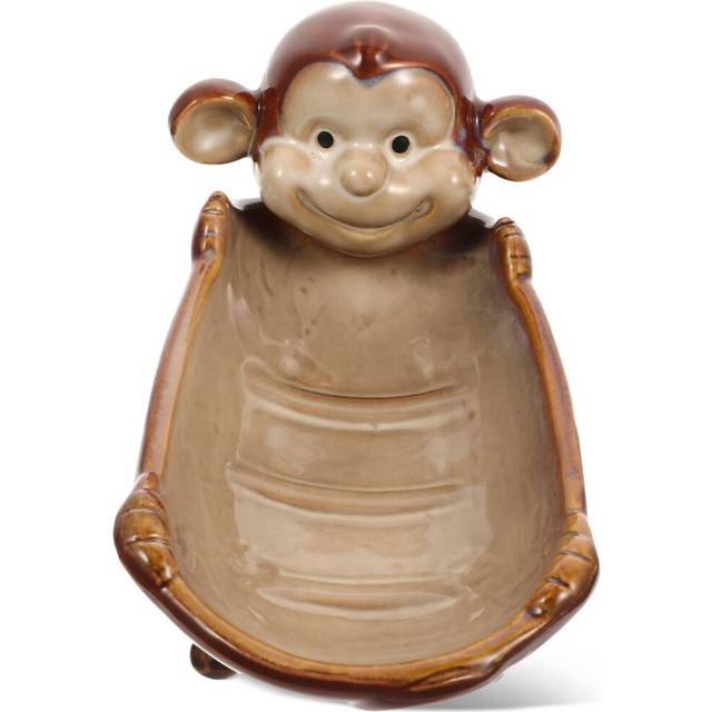 Bathroom Decor Animal Soap Box Draining Soap Holder Ceramic Monkey Shape Soap Case