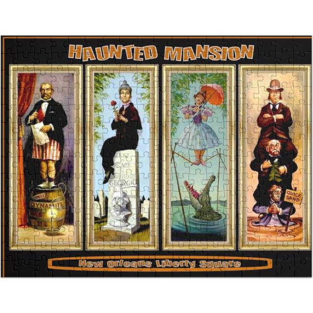 (HAUNTED MANSION Vintage New Orleans Liberty Square Prints.=106) Jigsaw Puzzle Wooden 300-Piece for Adults Kids Seniors- Home Decor Family Activity Ga