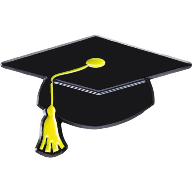 (XZ8419) Unique Black Skull Graduation Cap Brooch Perfect For Halloween And Party Accessories